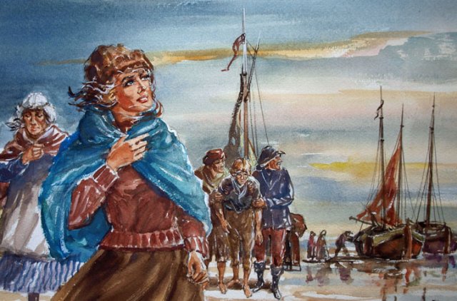 schip in aantocht